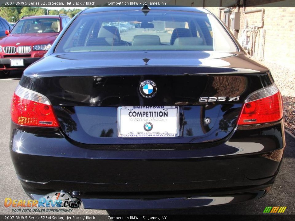 2007 BMW 5 Series 525xi Sedan Jet Black / Black Photo #5