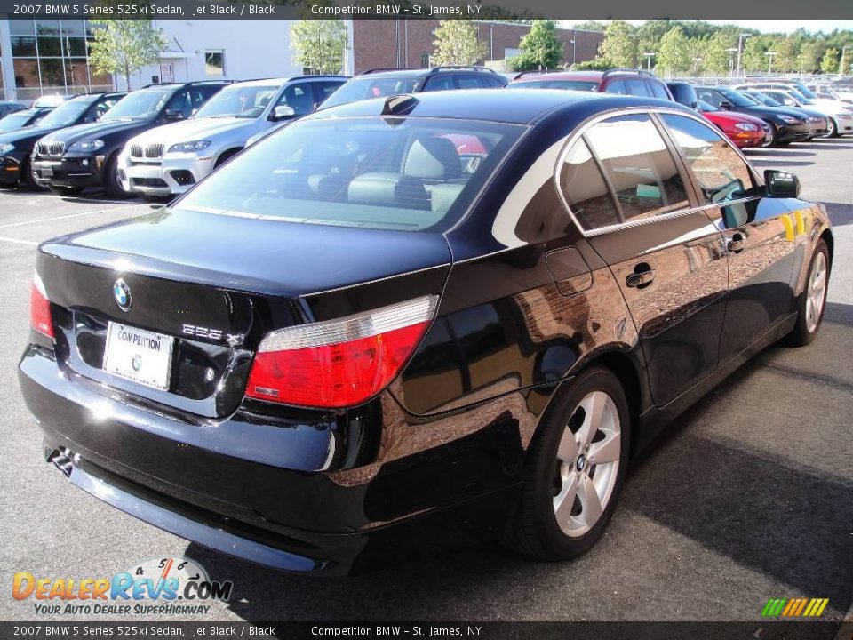 2007 BMW 5 Series 525xi Sedan Jet Black / Black Photo #6