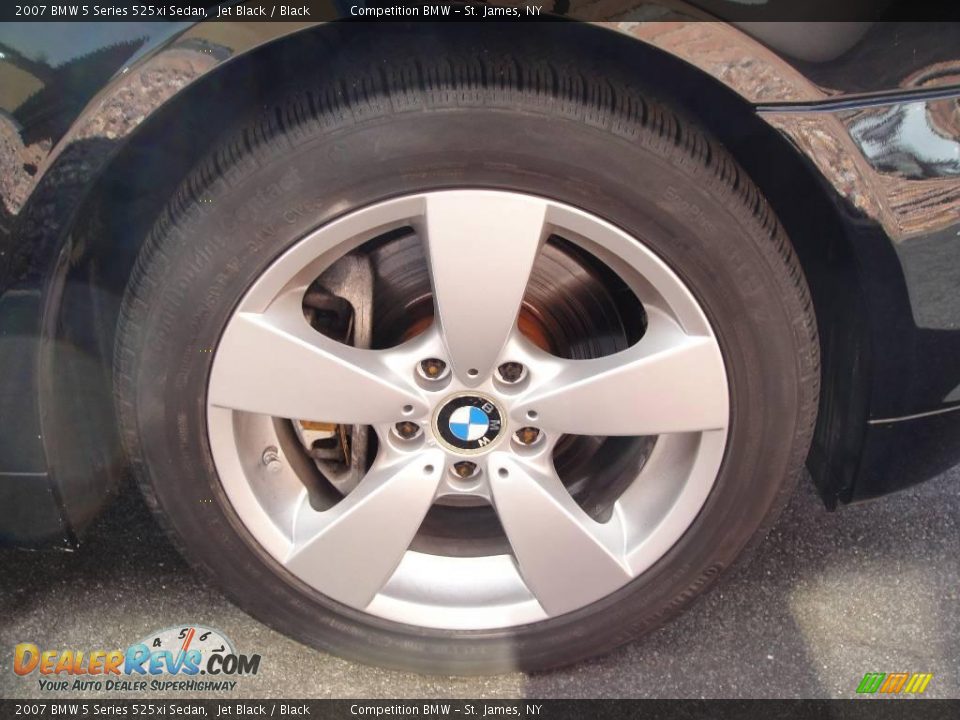 2007 BMW 5 Series 525xi Sedan Jet Black / Black Photo #7