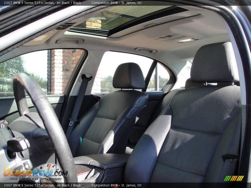 2007 BMW 5 Series 525xi Sedan Jet Black / Black Photo #9
