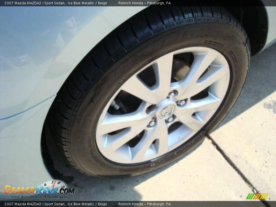 2007 Mazda MAZDA3 i Sport Sedan Ice Blue Metallic / Beige Photo #9
