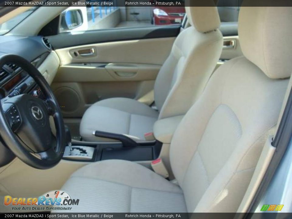 2007 Mazda MAZDA3 i Sport Sedan Ice Blue Metallic / Beige Photo #10