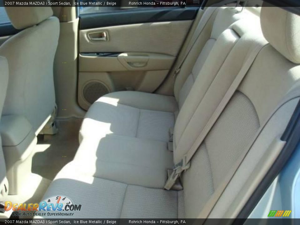2007 Mazda MAZDA3 i Sport Sedan Ice Blue Metallic / Beige Photo #11