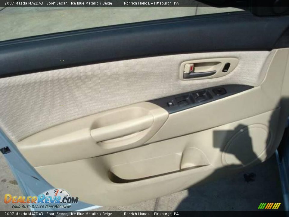 2007 Mazda MAZDA3 i Sport Sedan Ice Blue Metallic / Beige Photo #14