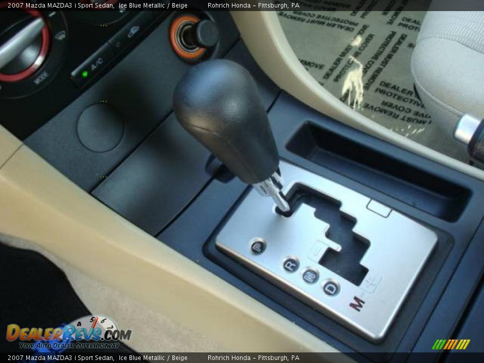 2007 Mazda MAZDA3 i Sport Sedan Ice Blue Metallic / Beige Photo #17