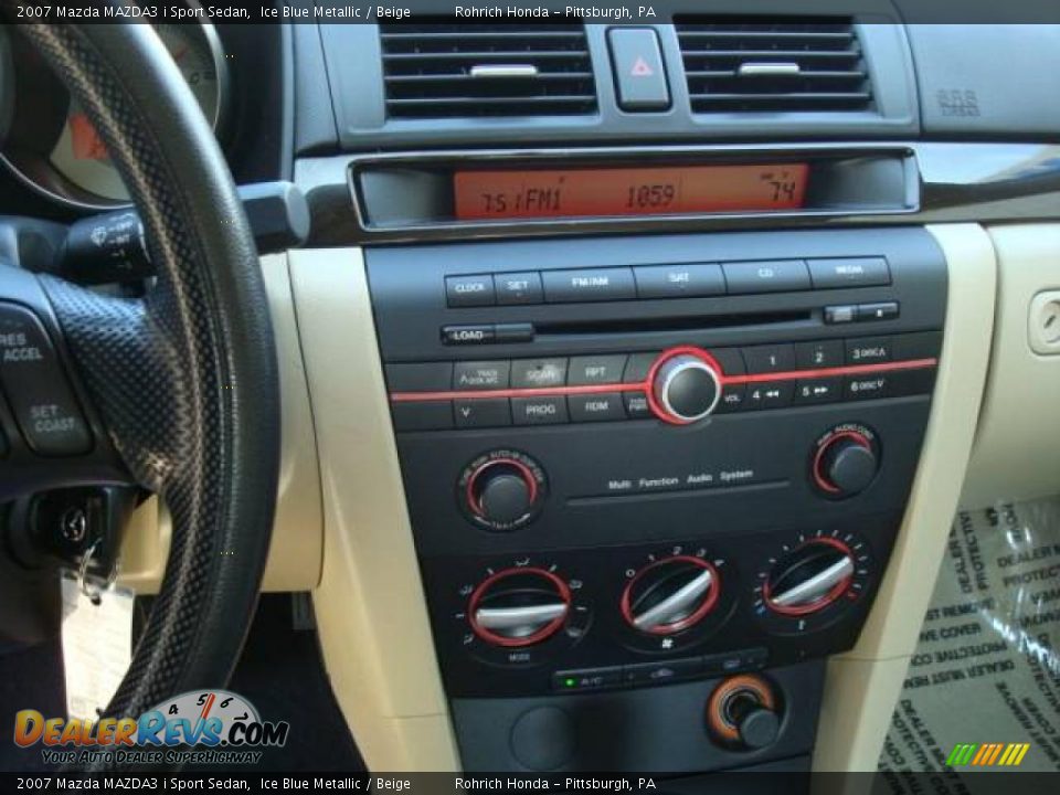 2007 Mazda MAZDA3 i Sport Sedan Ice Blue Metallic / Beige Photo #18