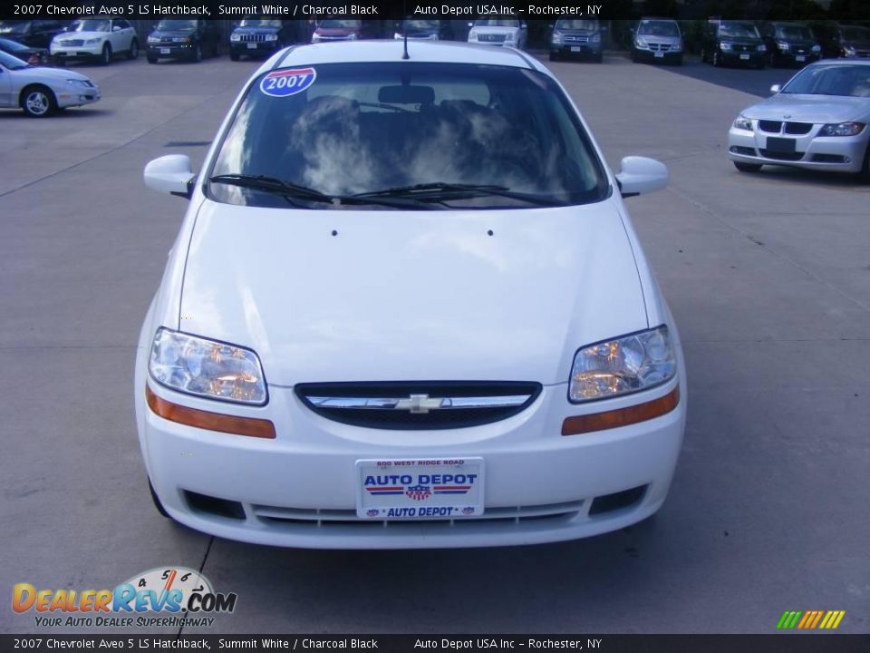 2007 Chevrolet Aveo 5 LS Hatchback Summit White / Charcoal Black Photo #3
