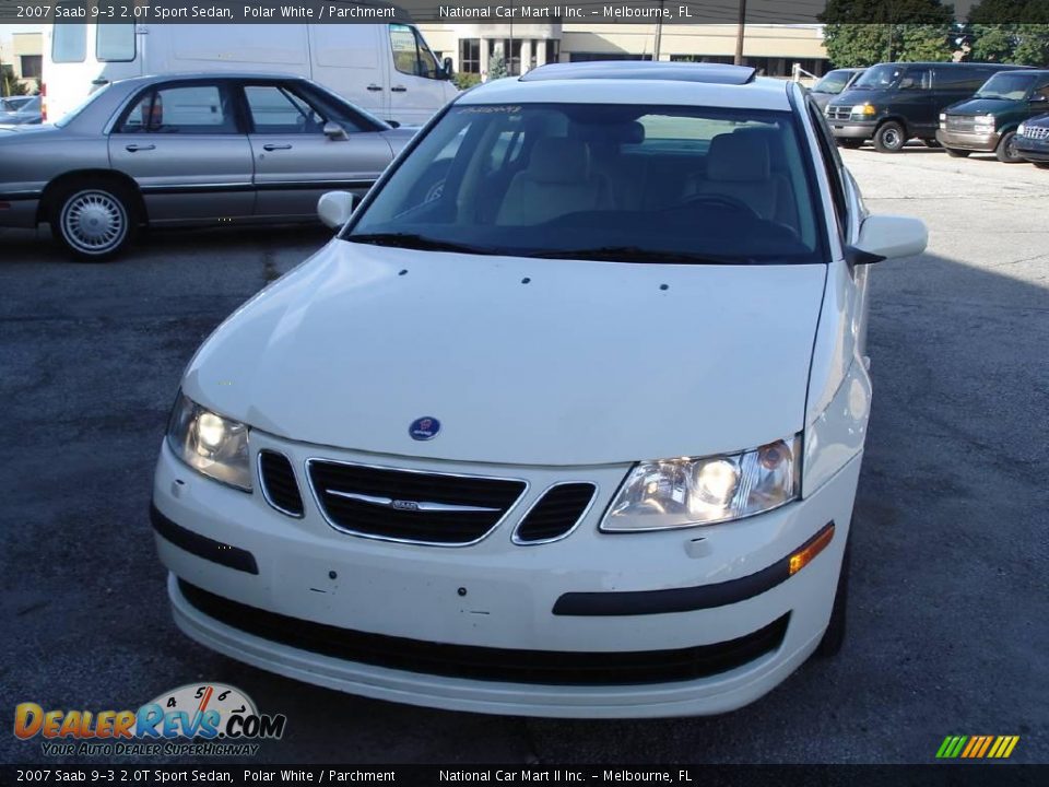2007 Saab 9-3 2.0T Sport Sedan Polar White / Parchment Photo #2