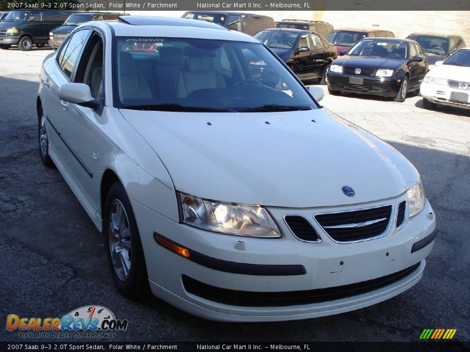 2007 Saab 9-3 2.0T Sport Sedan Polar White / Parchment Photo #3