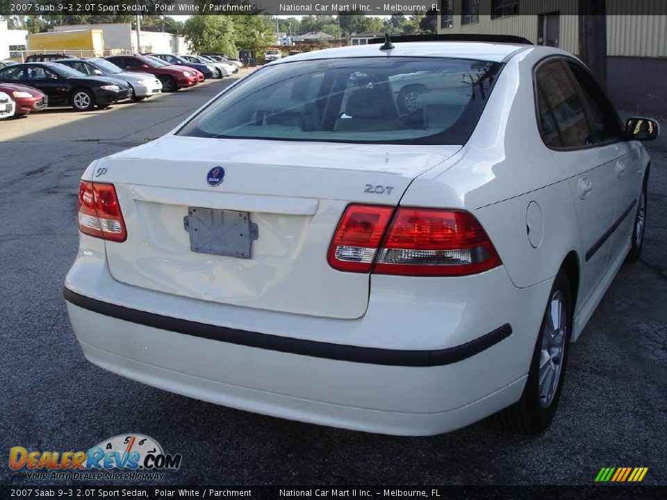 2007 Saab 9-3 2.0T Sport Sedan Polar White / Parchment Photo #5