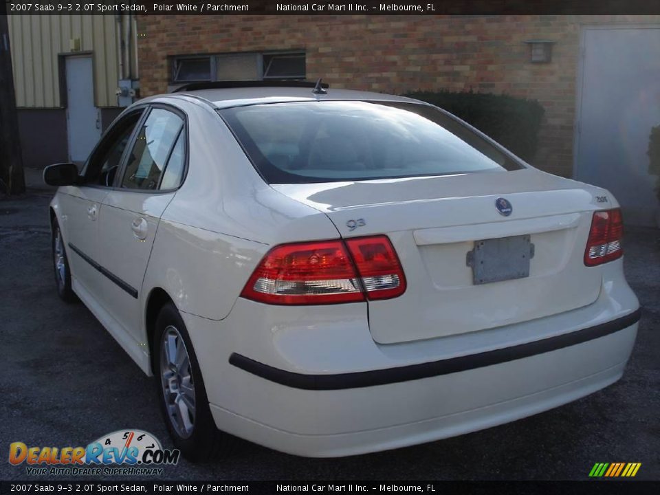 2007 Saab 9-3 2.0T Sport Sedan Polar White / Parchment Photo #6