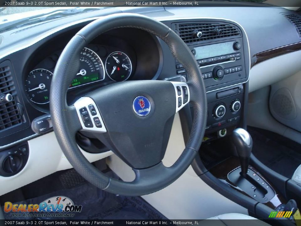 2007 Saab 9-3 2.0T Sport Sedan Polar White / Parchment Photo #10