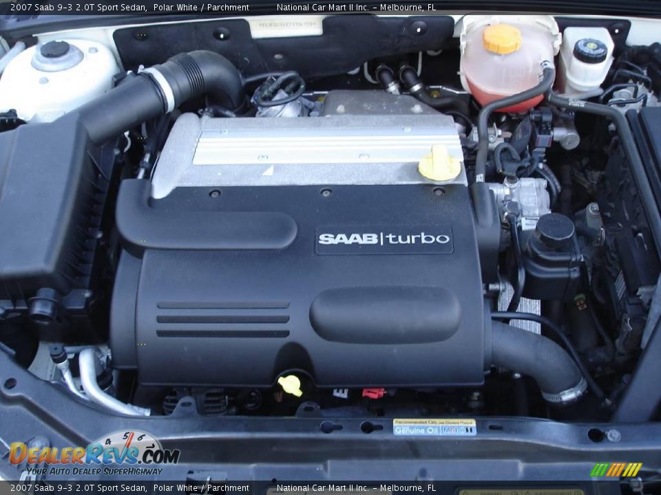 2007 Saab 9-3 2.0T Sport Sedan Polar White / Parchment Photo #35