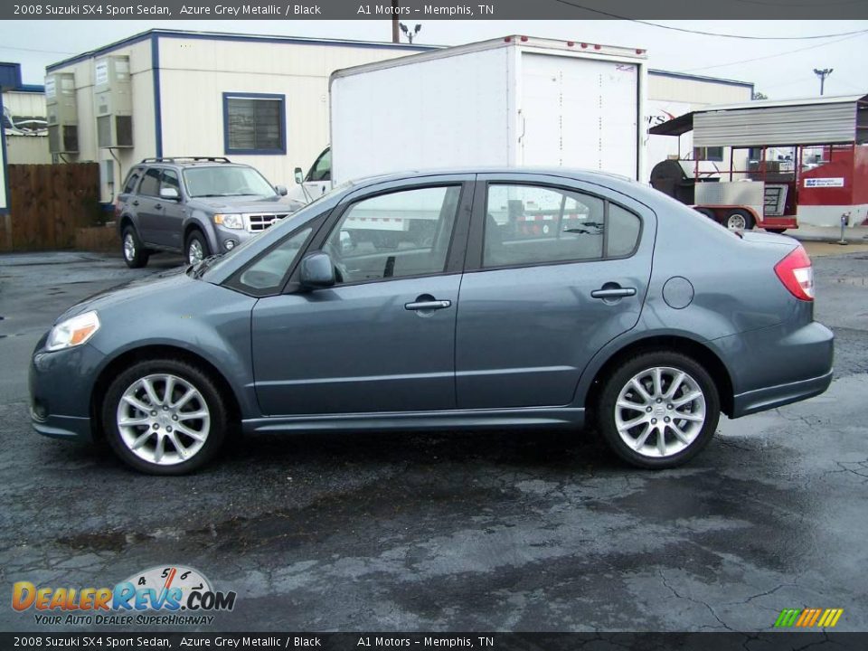 2008 Suzuki SX4 Sport Sedan Azure Grey Metallic / Black Photo #1