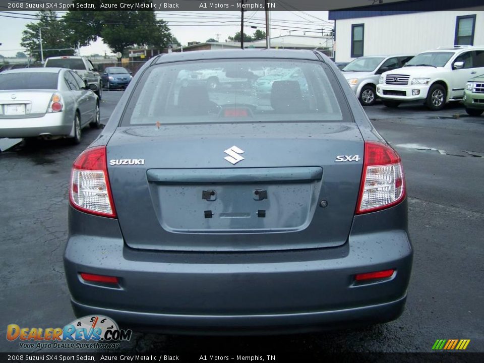 2008 Suzuki SX4 Sport Sedan Azure Grey Metallic / Black Photo #4