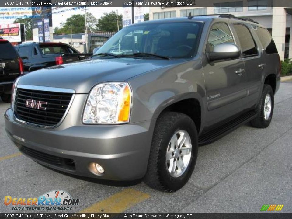 2007 GMC Yukon SLT 4x4 Steel Gray Metallic / Ebony Black Photo #2
