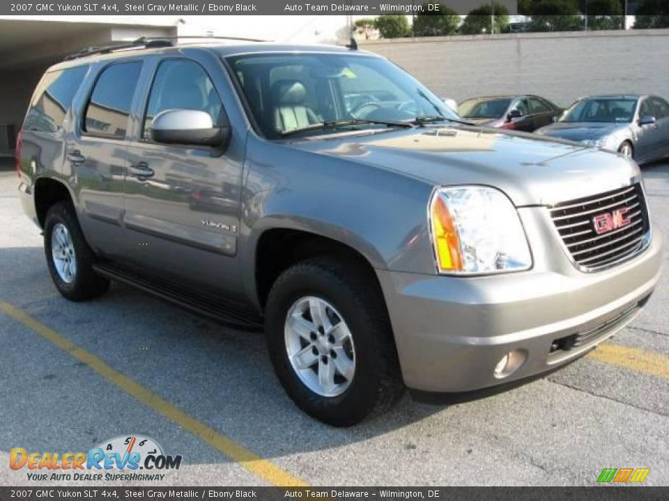 2007 GMC Yukon SLT 4x4 Steel Gray Metallic / Ebony Black Photo #5