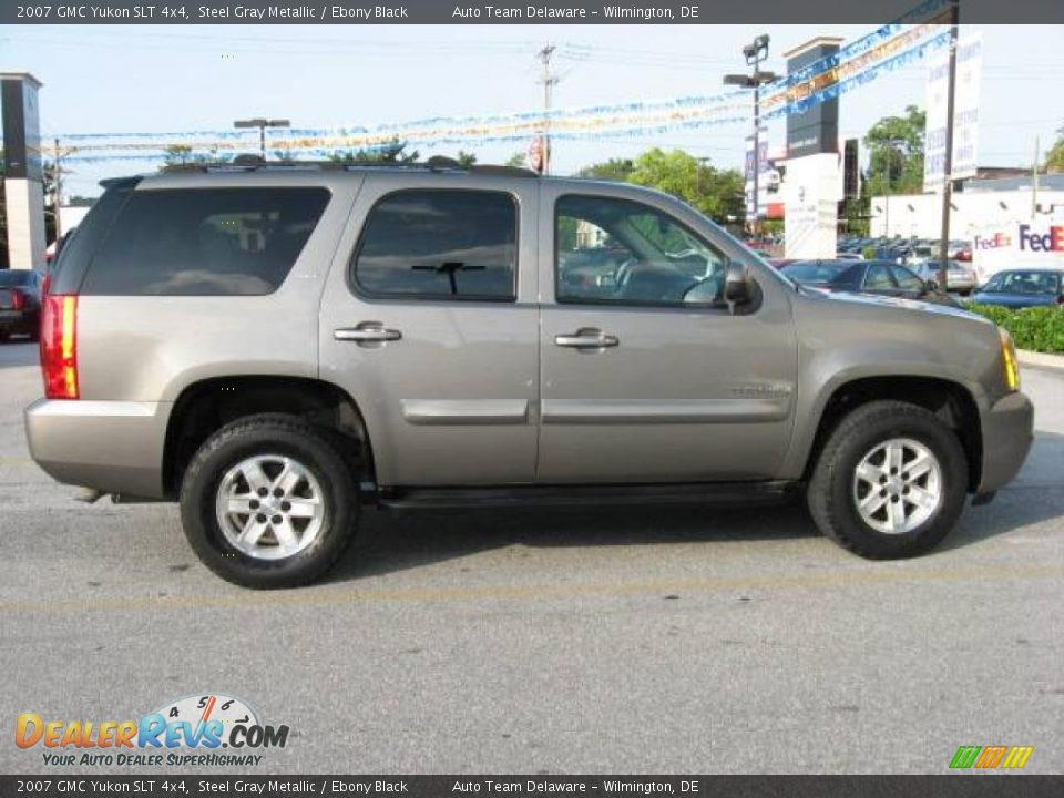 2007 GMC Yukon SLT 4x4 Steel Gray Metallic / Ebony Black Photo #9