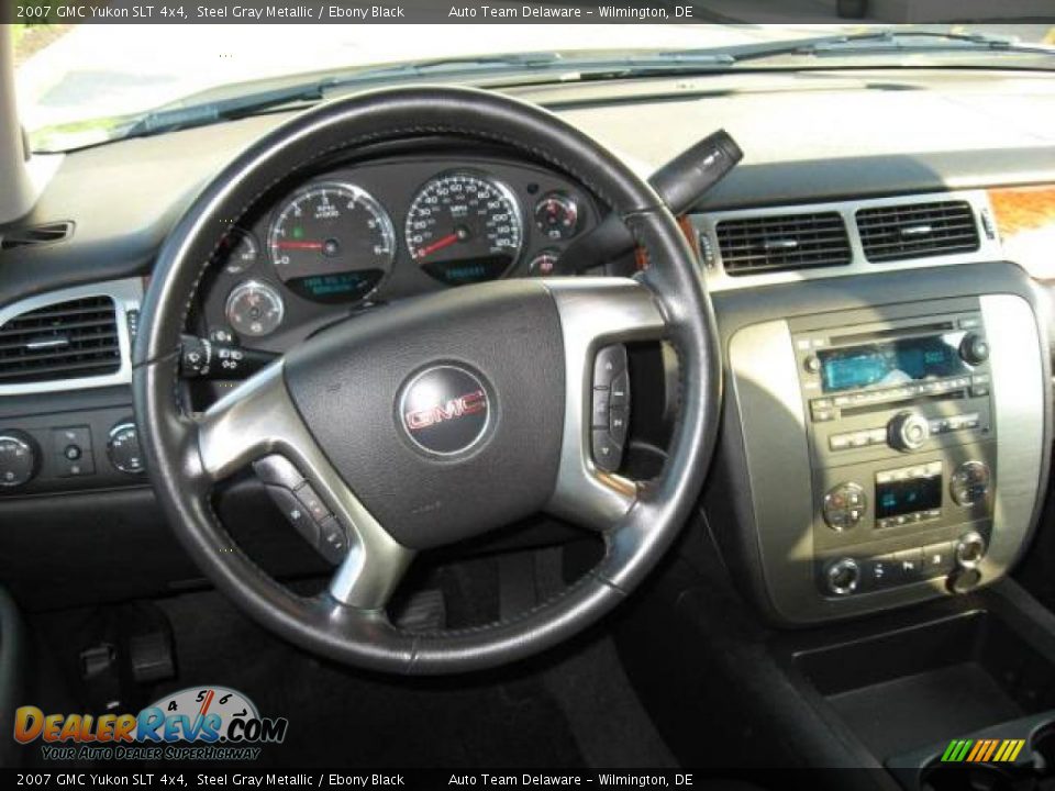 2007 GMC Yukon SLT 4x4 Steel Gray Metallic / Ebony Black Photo #12