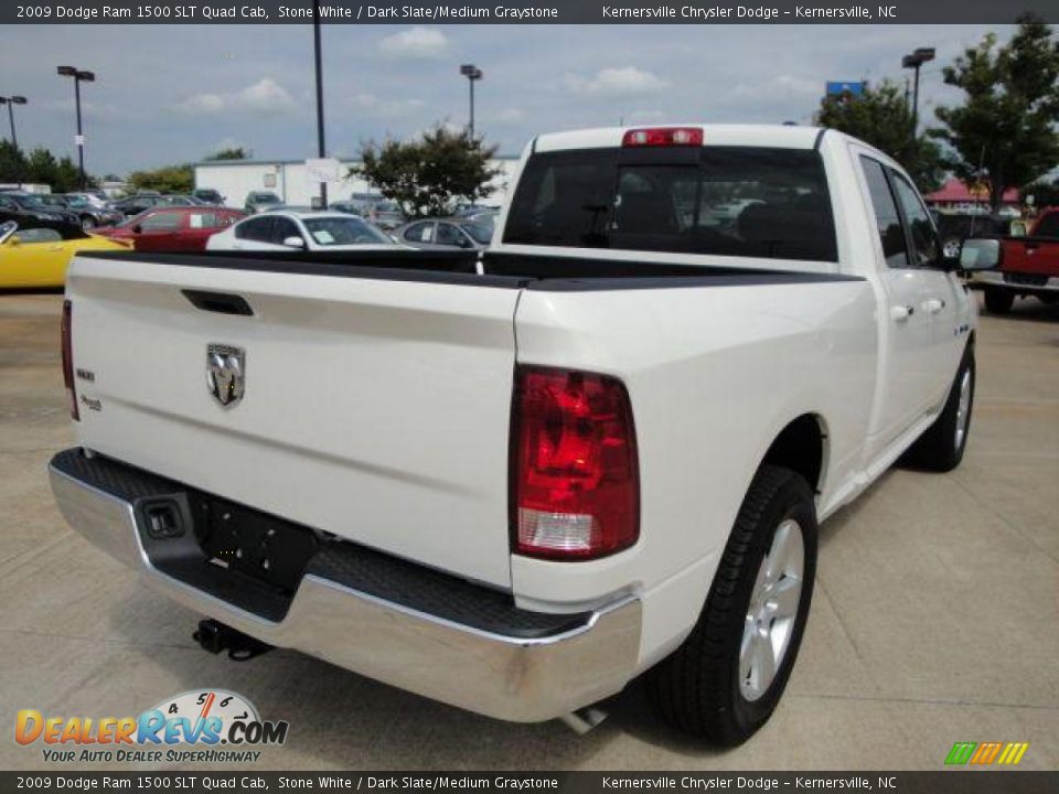 2009 Dodge Ram 1500 SLT Quad Cab Stone White / Dark Slate/Medium Graystone Photo #2