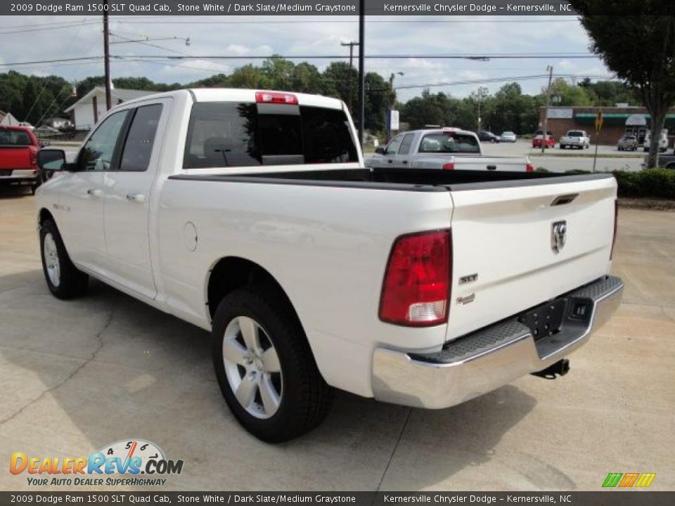 2009 Dodge Ram 1500 SLT Quad Cab Stone White / Dark Slate/Medium Graystone Photo #4