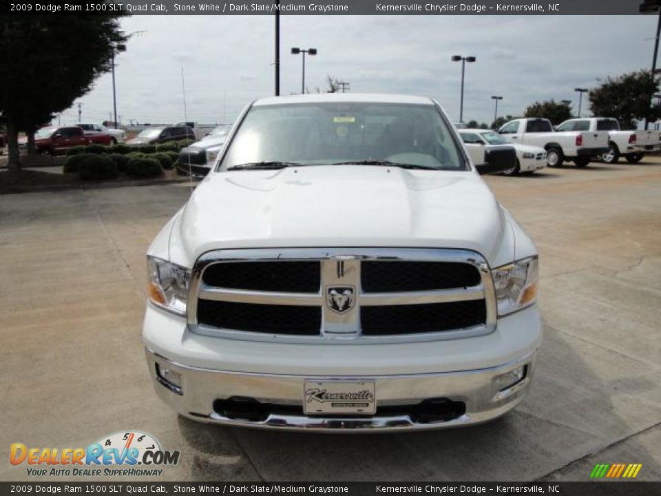 2009 Dodge Ram 1500 SLT Quad Cab Stone White / Dark Slate/Medium Graystone Photo #7