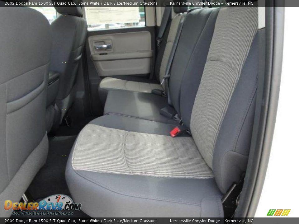 2009 Dodge Ram 1500 SLT Quad Cab Stone White / Dark Slate/Medium Graystone Photo #11
