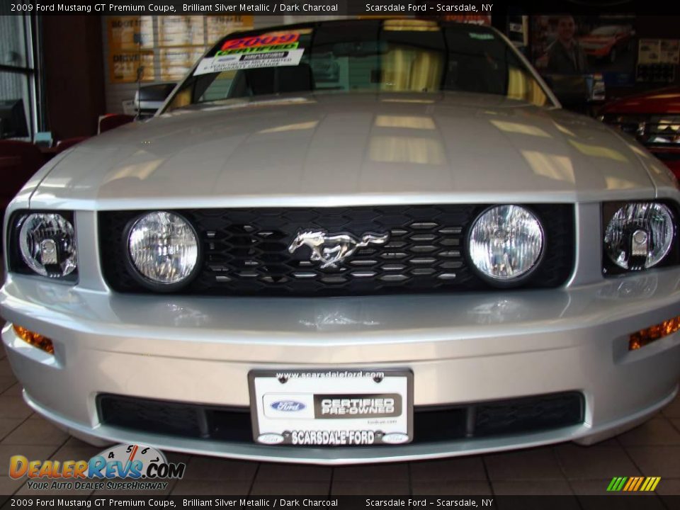 2009 Ford Mustang GT Premium Coupe Brilliant Silver Metallic / Dark Charcoal Photo #1