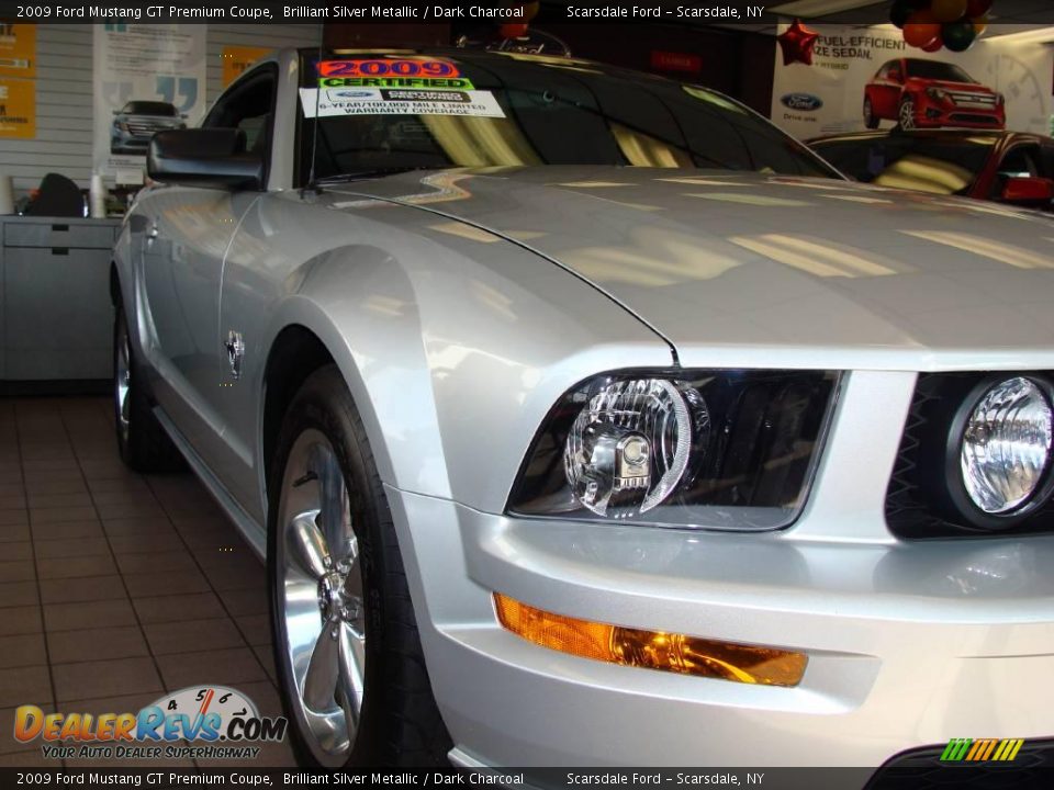 2009 Ford Mustang GT Premium Coupe Brilliant Silver Metallic / Dark Charcoal Photo #2