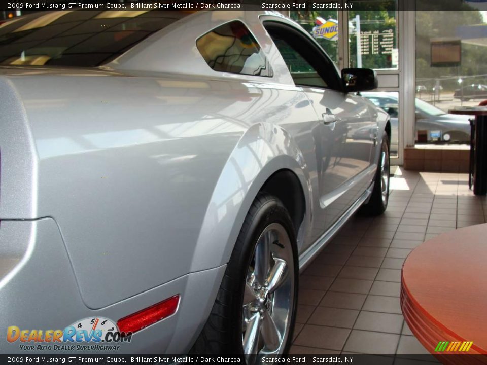 2009 Ford Mustang GT Premium Coupe Brilliant Silver Metallic / Dark Charcoal Photo #3