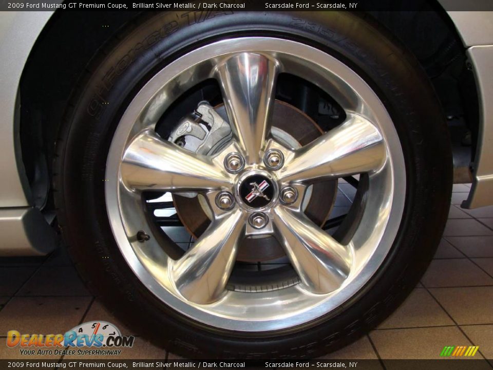 2009 Ford Mustang GT Premium Coupe Brilliant Silver Metallic / Dark Charcoal Photo #8
