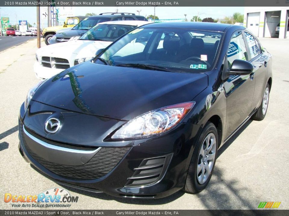 2010 Mazda MAZDA3 i Sport 4 Door Black Mica / Black Photo #1