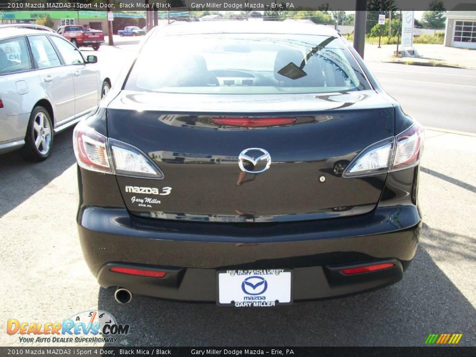 2010 Mazda MAZDA3 i Sport 4 Door Black Mica / Black Photo #4