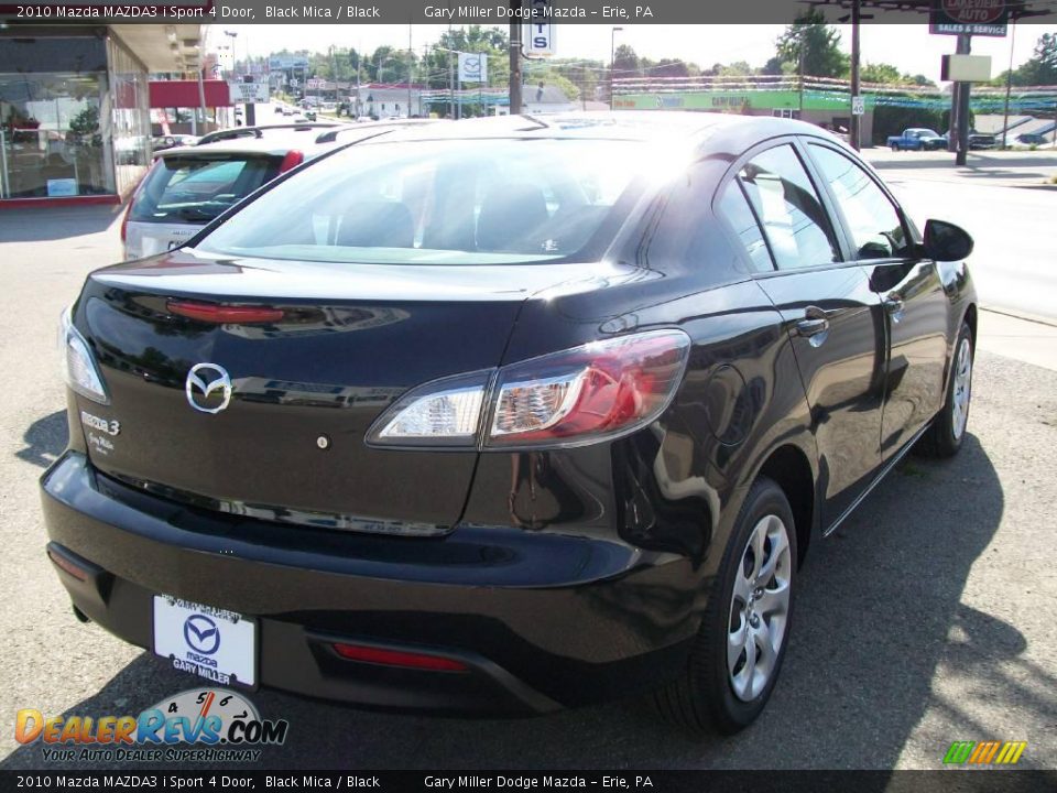 2010 Mazda MAZDA3 i Sport 4 Door Black Mica / Black Photo #6