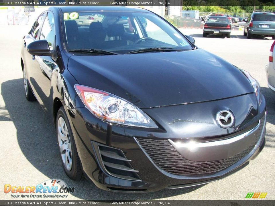 2010 Mazda MAZDA3 i Sport 4 Door Black Mica / Black Photo #8