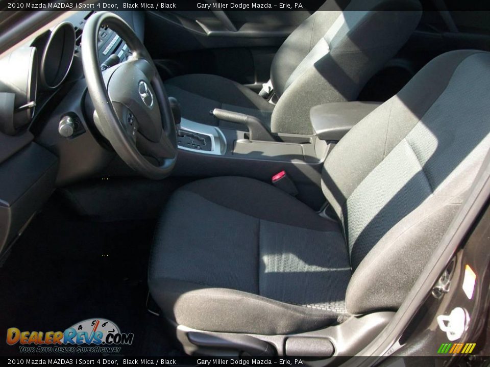 2010 Mazda MAZDA3 i Sport 4 Door Black Mica / Black Photo #12
