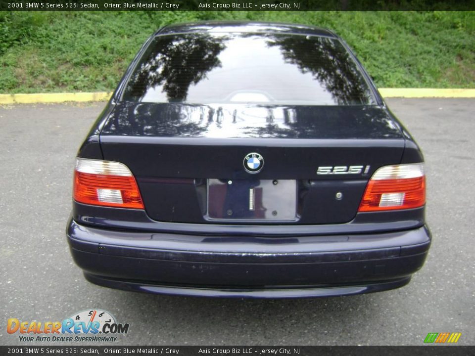 2001 BMW 5 Series 525i Sedan Orient Blue Metallic / Grey Photo #4
