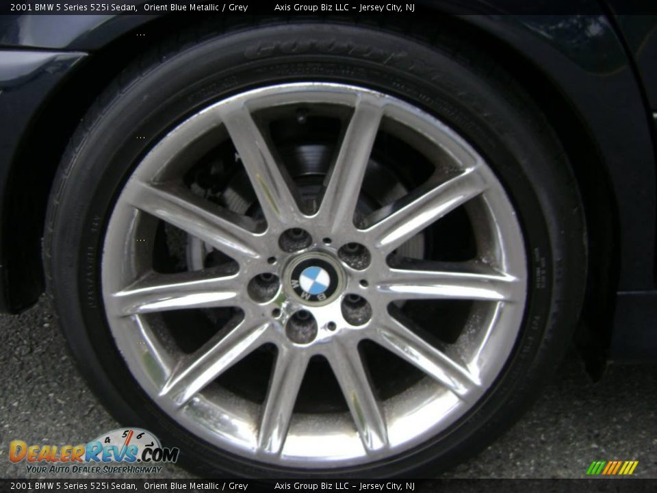 2001 BMW 5 Series 525i Sedan Orient Blue Metallic / Grey Photo #7