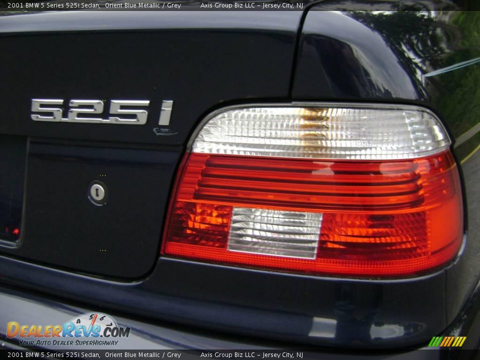 2001 BMW 5 Series 525i Sedan Orient Blue Metallic / Grey Photo #8
