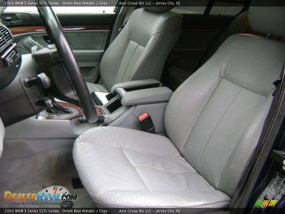 2001 BMW 5 Series 525i Sedan Orient Blue Metallic / Grey Photo #11
