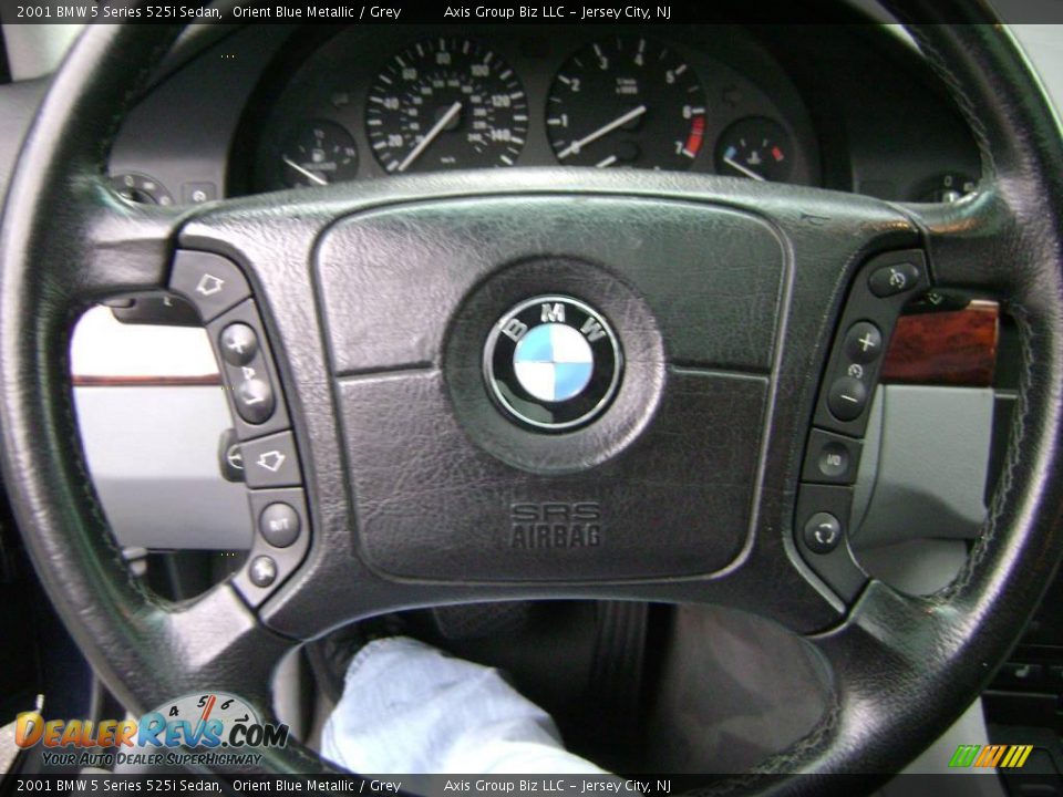 2001 BMW 5 Series 525i Sedan Orient Blue Metallic / Grey Photo #21
