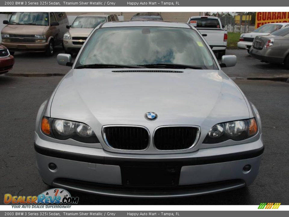 2003 BMW 3 Series 325i Sedan Titanium Silver Metallic / Grey Photo #14