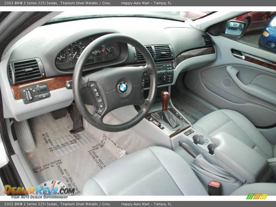 2003 BMW 3 Series 325i Sedan Titanium Silver Metallic / Grey Photo #20