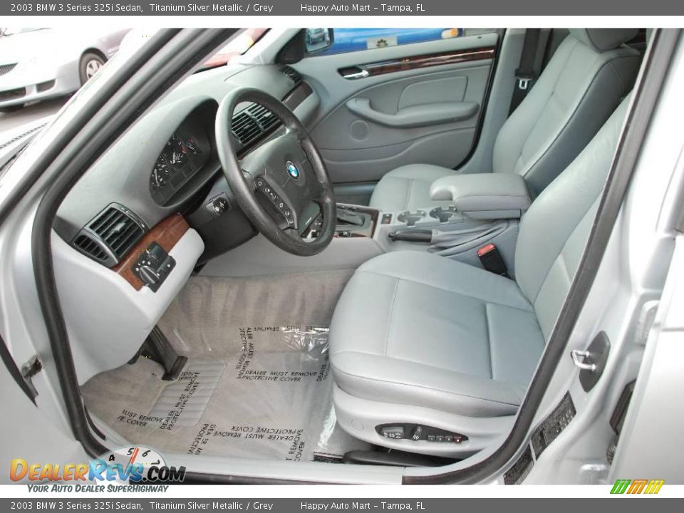2003 BMW 3 Series 325i Sedan Titanium Silver Metallic / Grey Photo #21