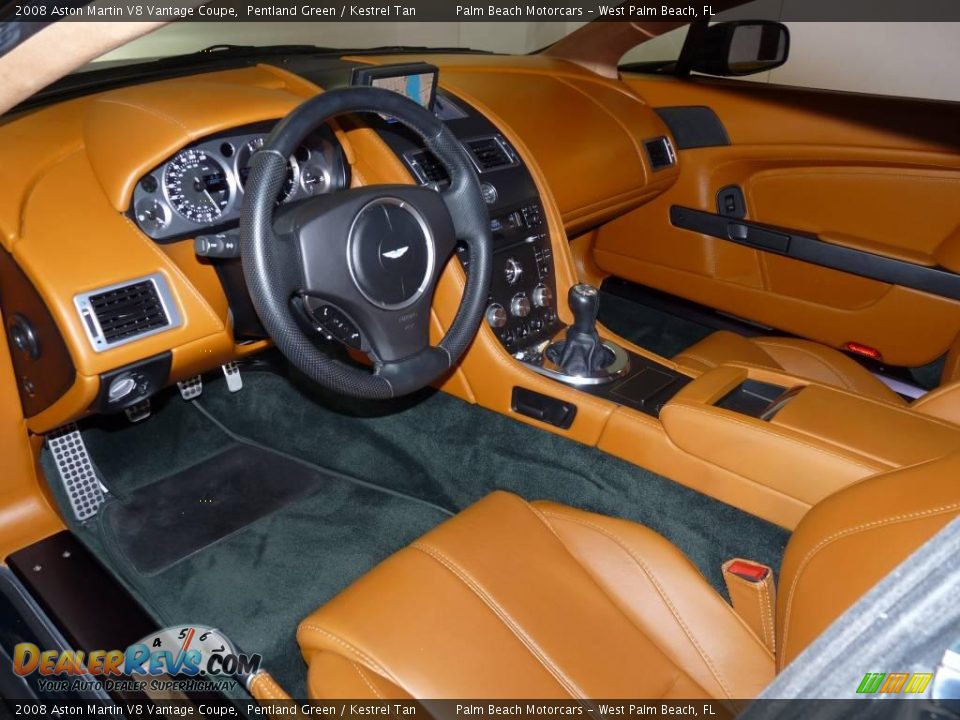 2008 Aston Martin V8 Vantage Coupe Pentland Green / Kestrel Tan Photo #12