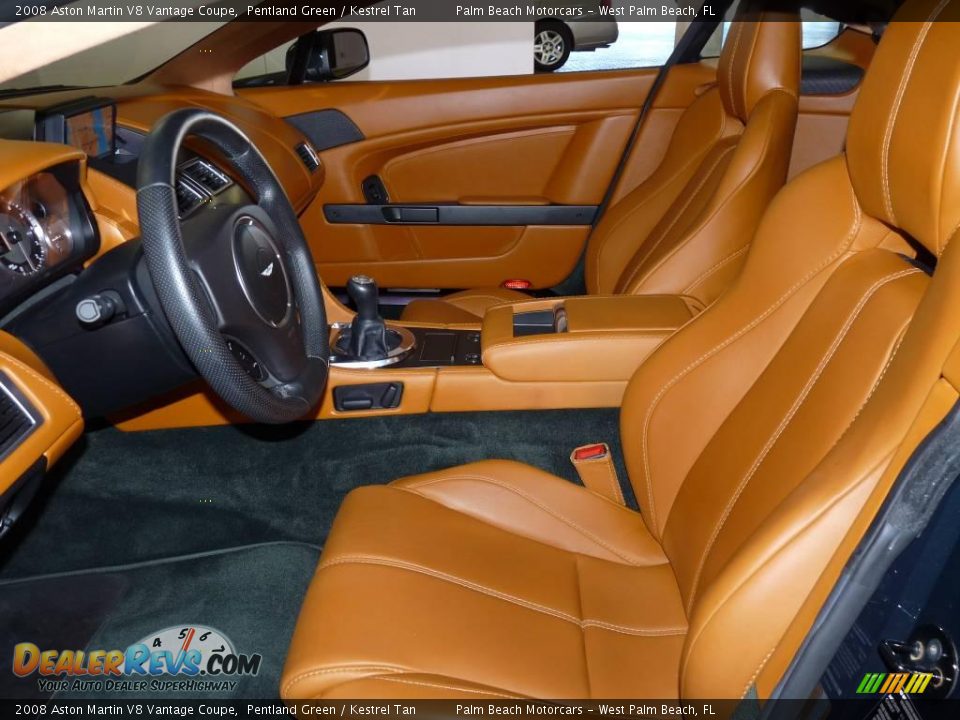 2008 Aston Martin V8 Vantage Coupe Pentland Green / Kestrel Tan Photo #14