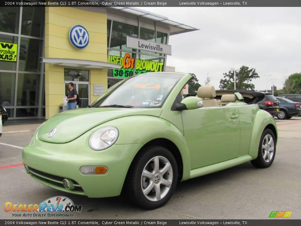 2004 Volkswagen New Beetle GLS 1.8T Convertible Cyber Green Metallic / Cream Beige Photo #1