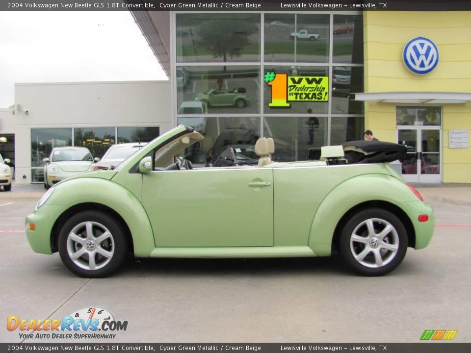 2004 Volkswagen New Beetle GLS 1.8T Convertible Cyber Green Metallic / Cream Beige Photo #2