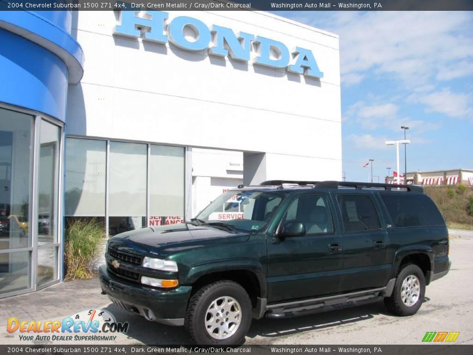 2004 Chevrolet Suburban 1500 Z71 4x4 Dark Green Metallic / Gray/Dark Charcoal Photo #1