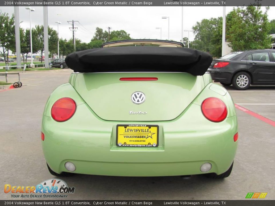 2004 Volkswagen New Beetle GLS 1.8T Convertible Cyber Green Metallic / Cream Beige Photo #4